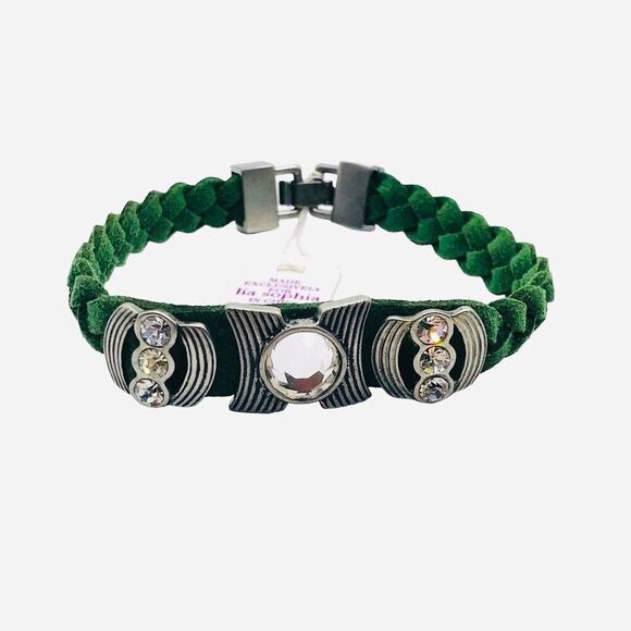 Lia Sophia Confidant Ivy Leather Braided Bracelet - Picture 10 of 10